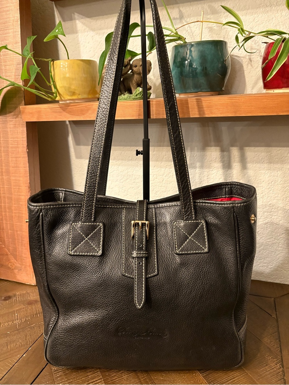 Dooney & Bourke Pebbled Leather Tote Black - Picture 2 of 15